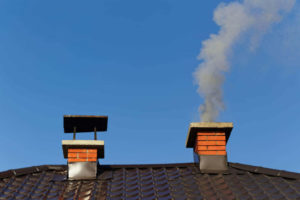 chimneys with open and closed damper